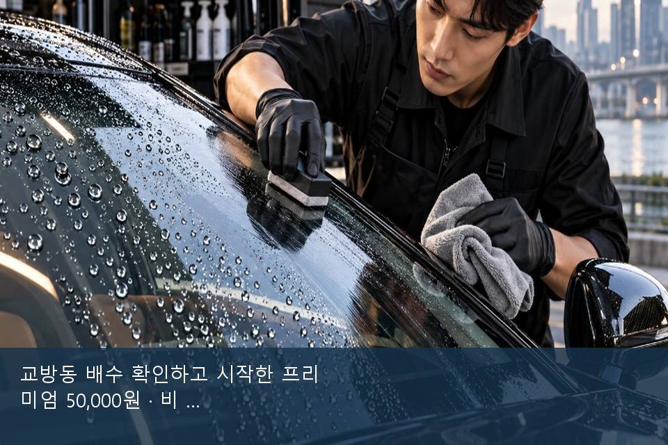 교방동 배수 확인하고 시작한 프리미엄 50,000원 · 비 갠 뒤의 작업
