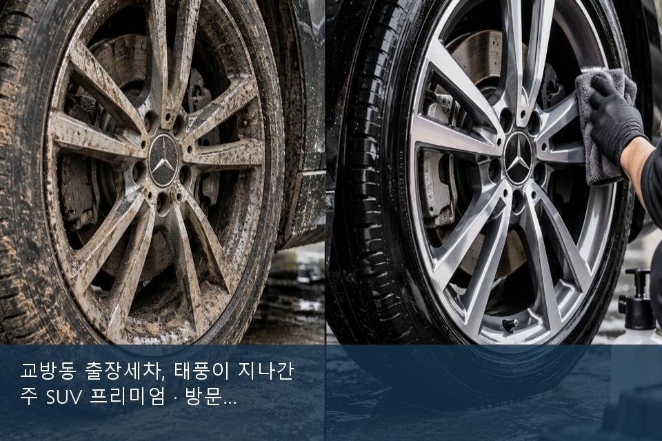 교방동 출장세차, 태풍이 지나간 주 SUV 프리미엄 · 방문 전에 확인한 것